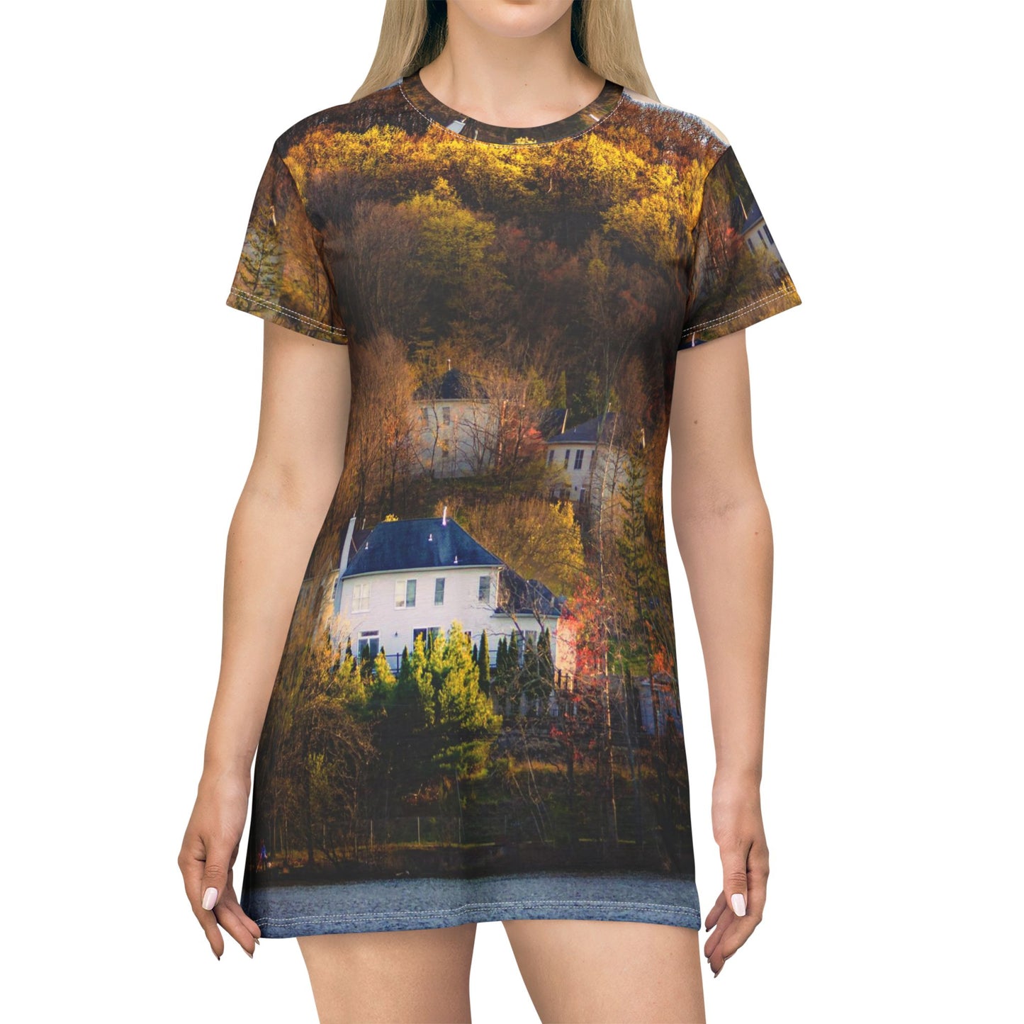 Autumn Lake Dress — Scenic Fall Cabin
