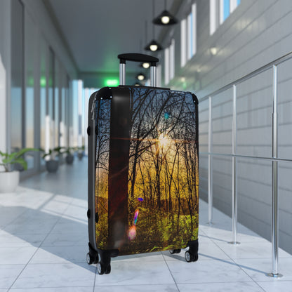 Sunlit Forest Carry-On Suitcase – Nature Landscape Travel Luggage