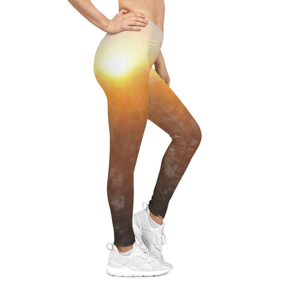 Sunrise Cityscape Leggings — Women's Casual Yoga & Everyday Pants