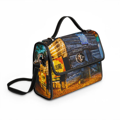 Rustic Cabin Autumn Waterproof Canvas Bag —