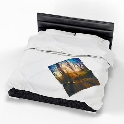 Velveteen Plush Blanket with beautiful photo image.