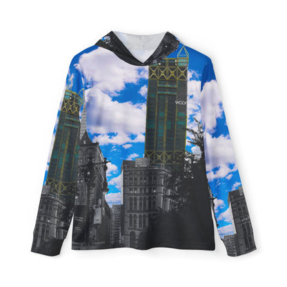 Midtown Manhattan Building Landscape Warmup Hoodie - Manhattan Buildings Edition