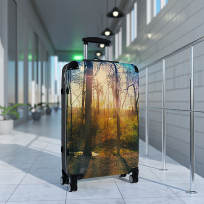 Sunlit Forest Carry-On Suitcase – Scenic Autumn Woods Travel Luggage