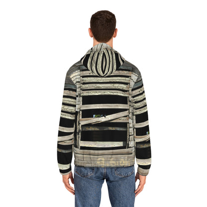 Rustic Weathered Wood Window Full-Zip Hoodie