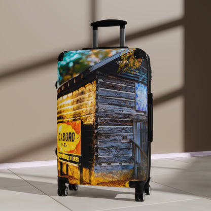 Vintage Roadside Cabin Suitcase - Travel Luggage with Rustic Motif
