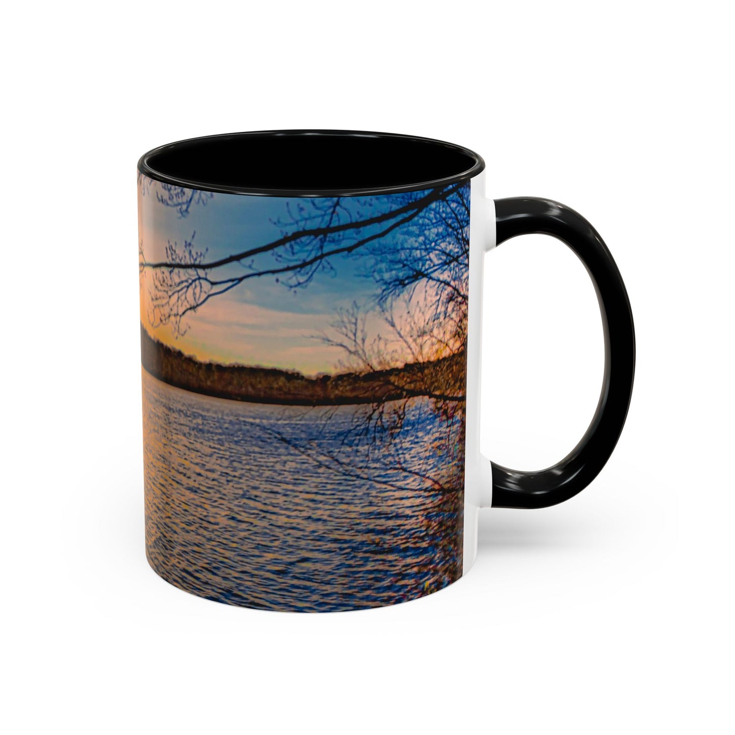 Beautifull 11oz Two Tones, Ceramic Coffe Mug Printed With An original, High-Res, Full Color Image of an Elegant Natural Landscape.