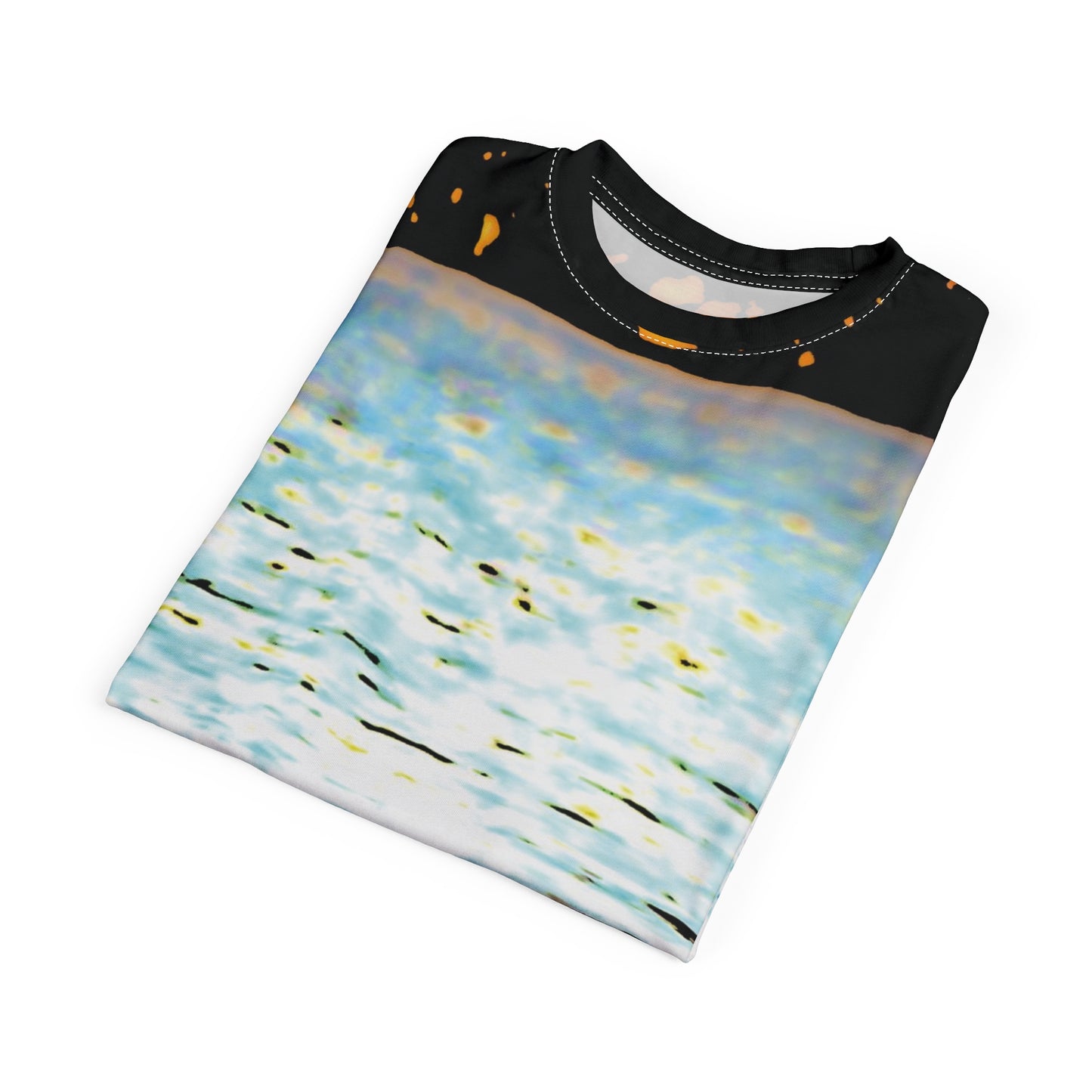 Swan Lake T-Shirt — Watercolor Sunset Nature Shirt