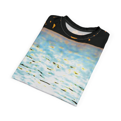 Swan Lake T-Shirt — Watercolor Sunset Nature Shirt