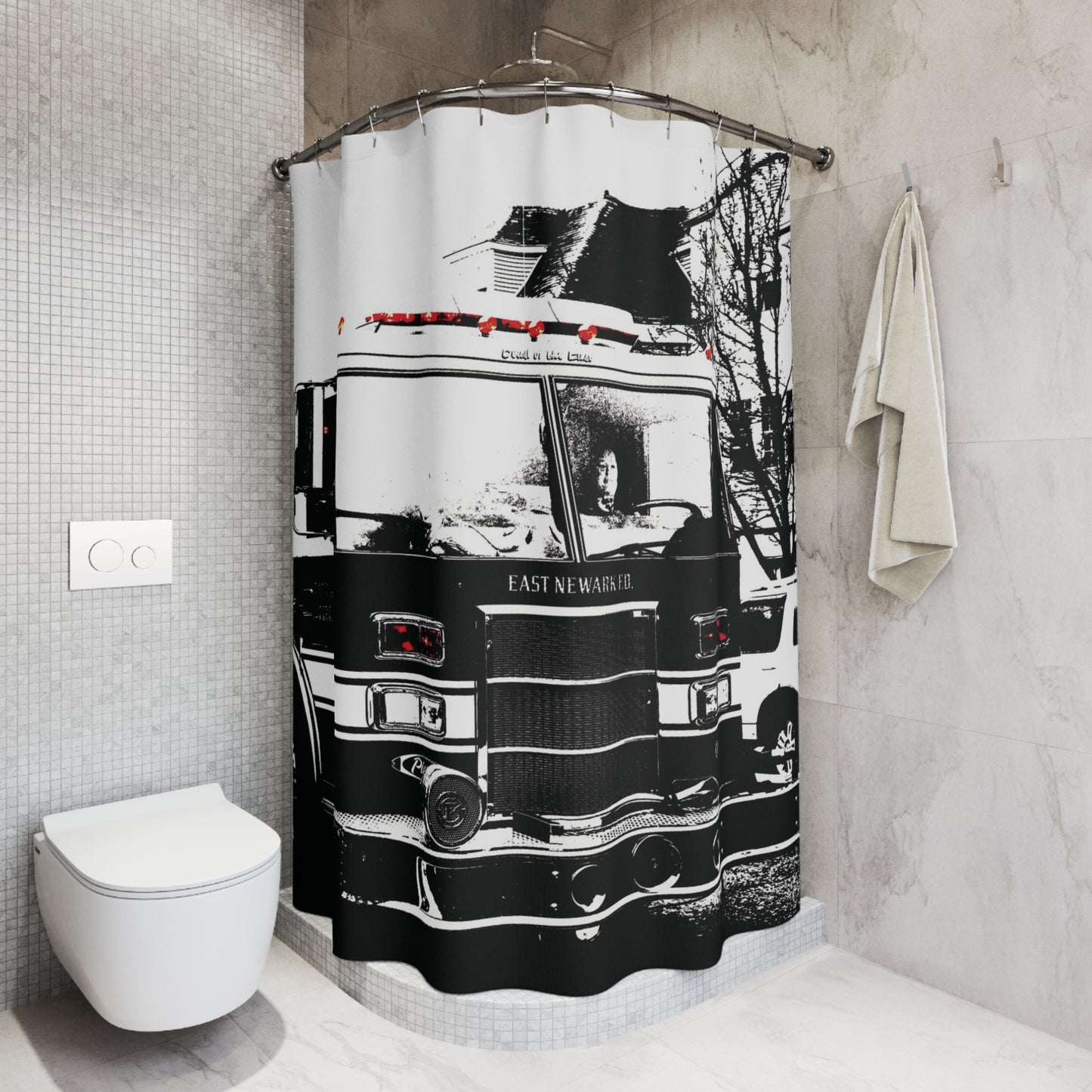 Shower Curtain Printed With Exclusive, High-Res, Full Color Beautiful Image.