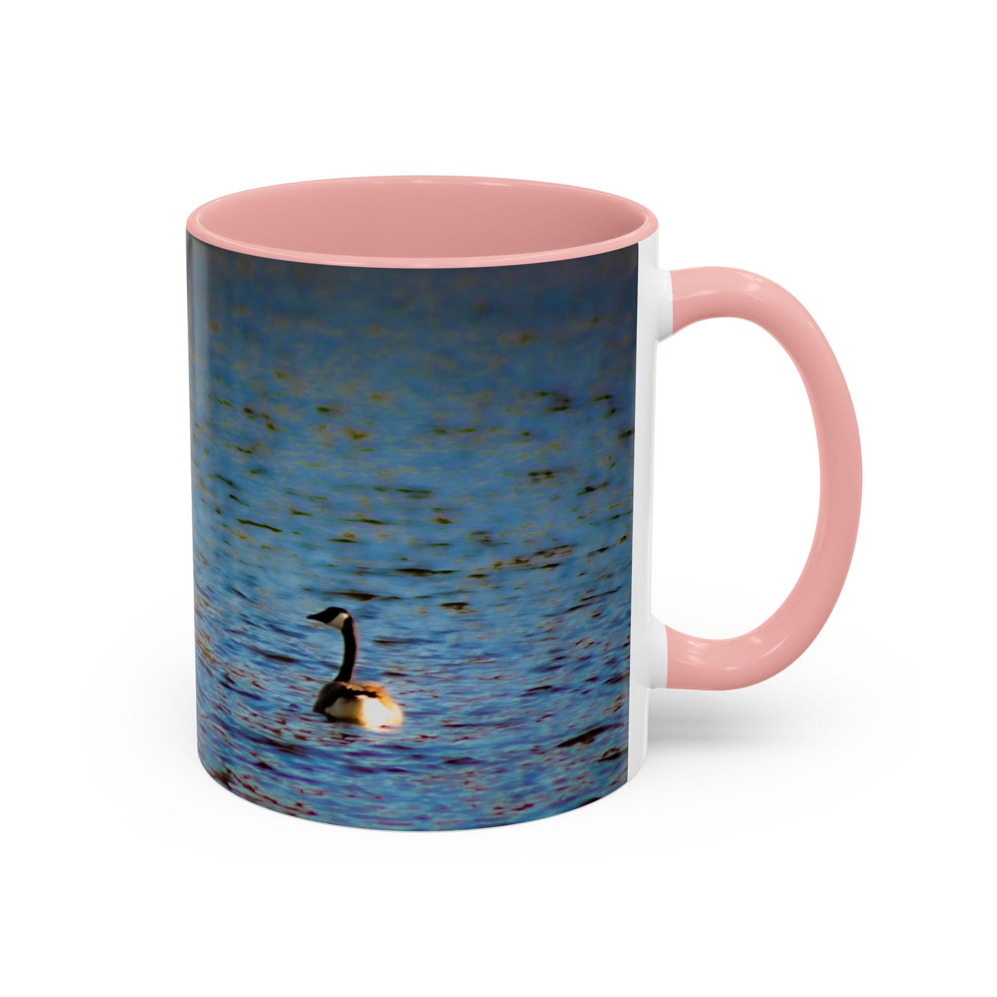 Two Tones, 11oz Ceramic Coffe Mug with Elegant High-Res, Full Color Natural Landscape Image.