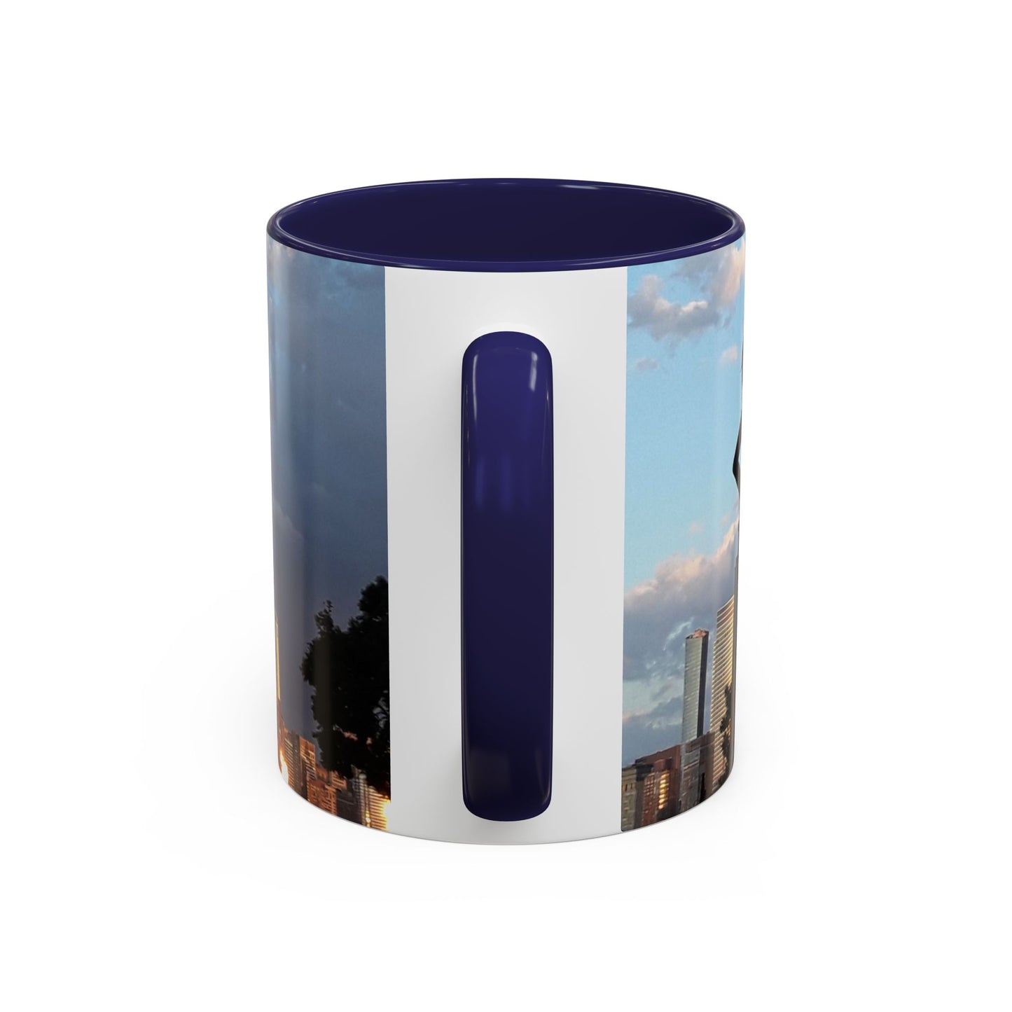 Two Tone Ceramic 11oz. Mug, Printed with a High-Res Image of  New  York City View.