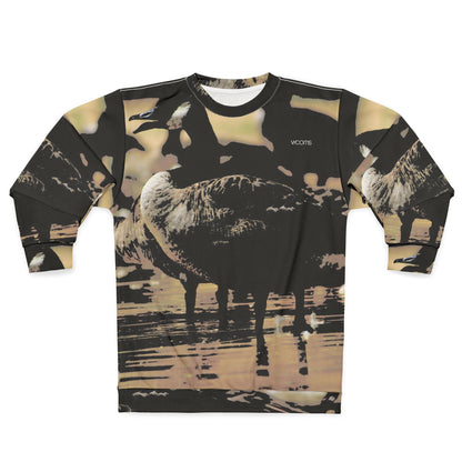 Swam Sunset Sweatshirt — Vintage Coastal Wildlife Crewneck