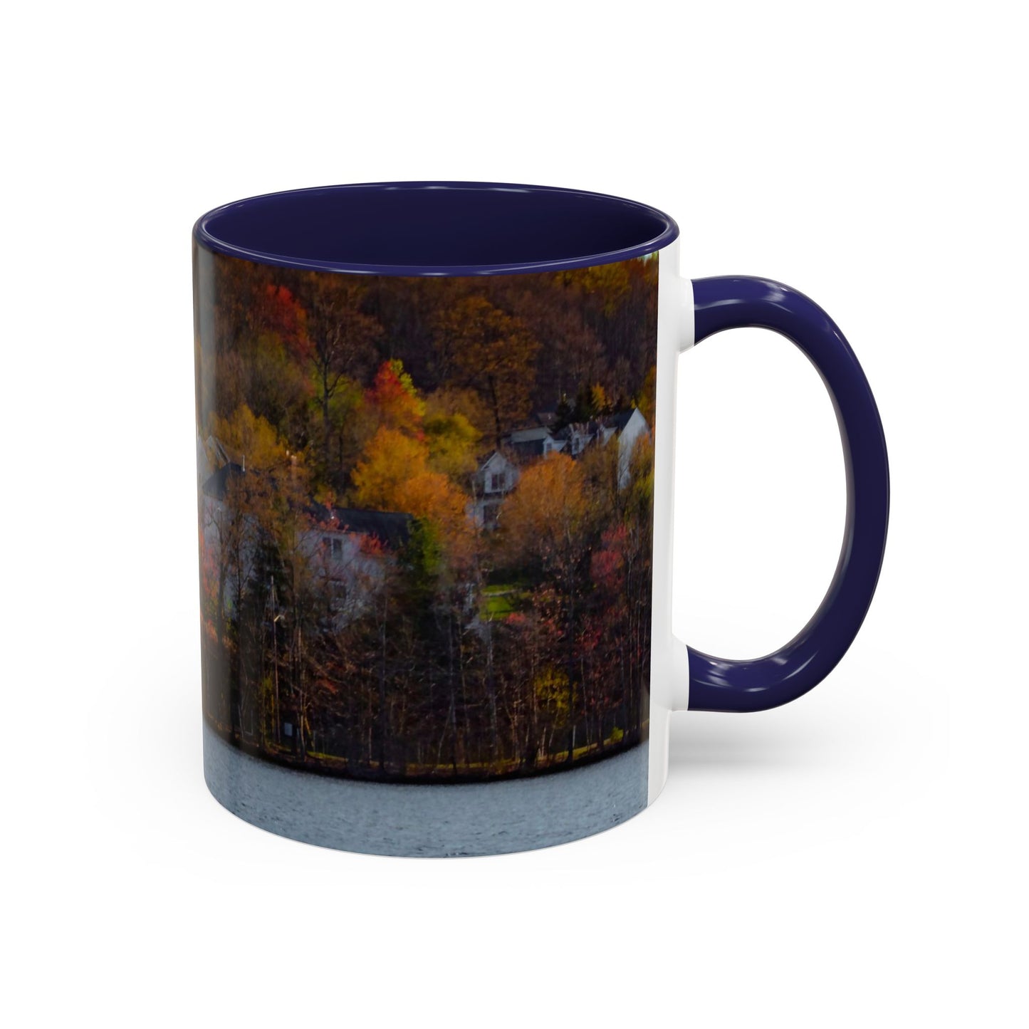 Two Tones, 11oz Ceramic Coffe Mug with Elegant High-Res, Full Color Natural Landscape Image.