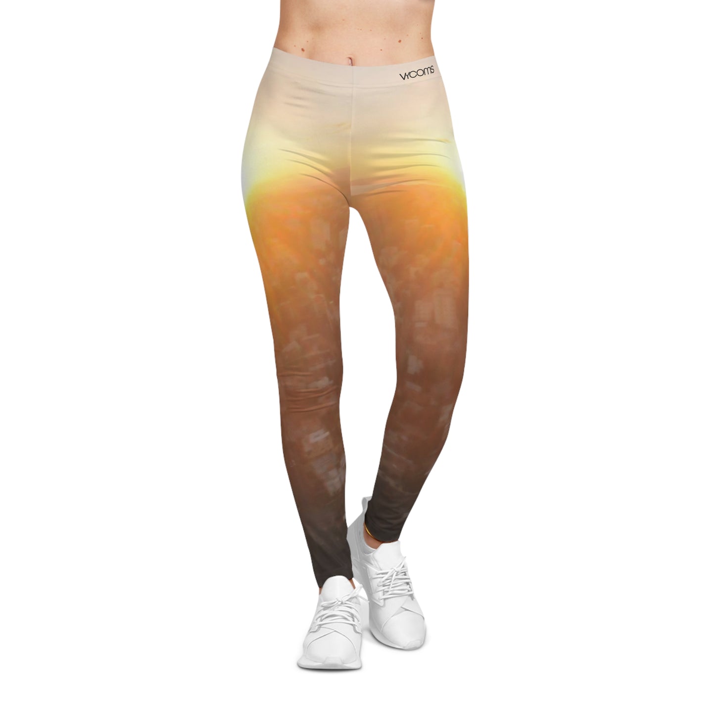 Sunrise Cityscape Leggings — Women's Casual Yoga & Everyday Pants