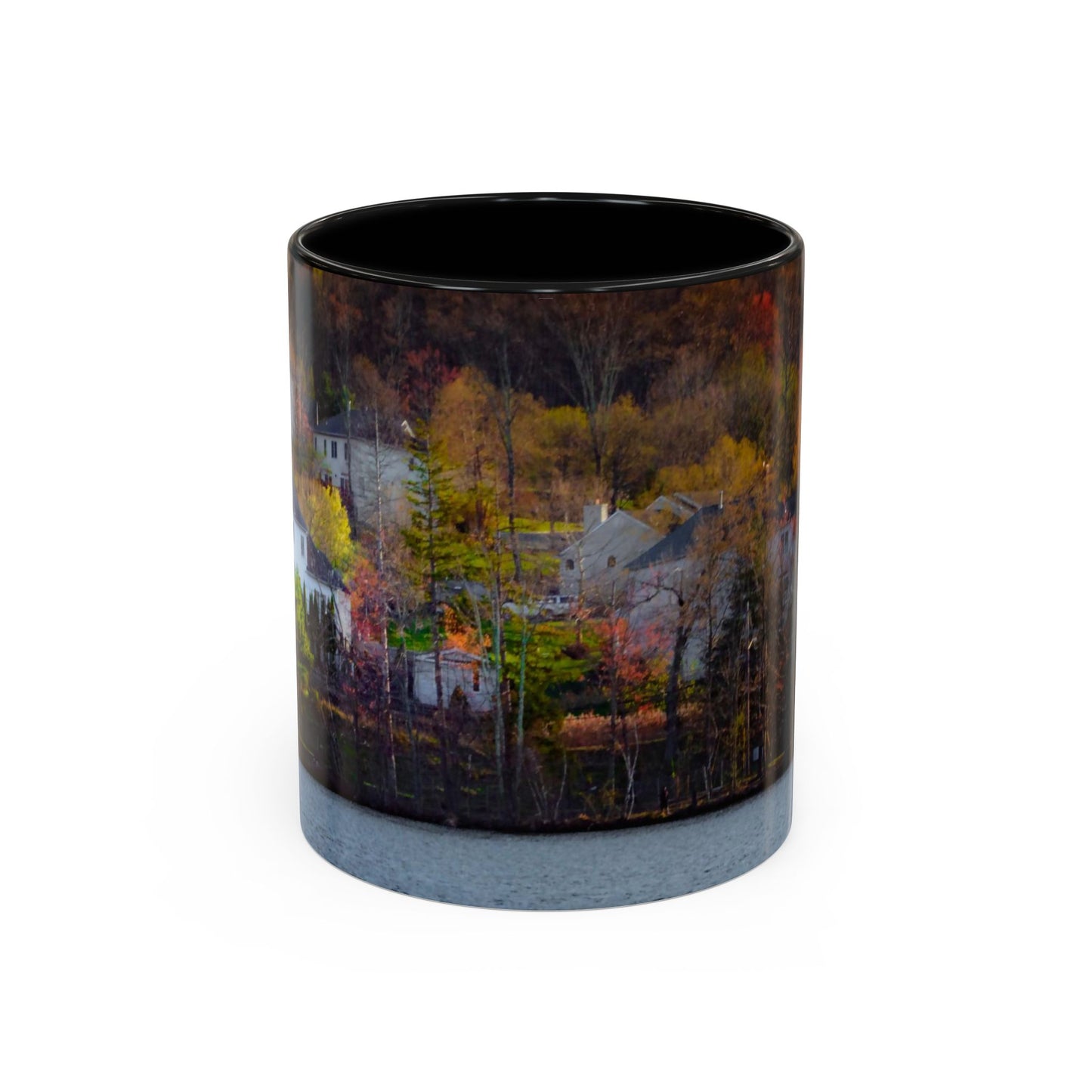 Two Tones, 11oz Ceramic Coffe Mug with Elegant High-Res, Full Color Natural Landscape Image.