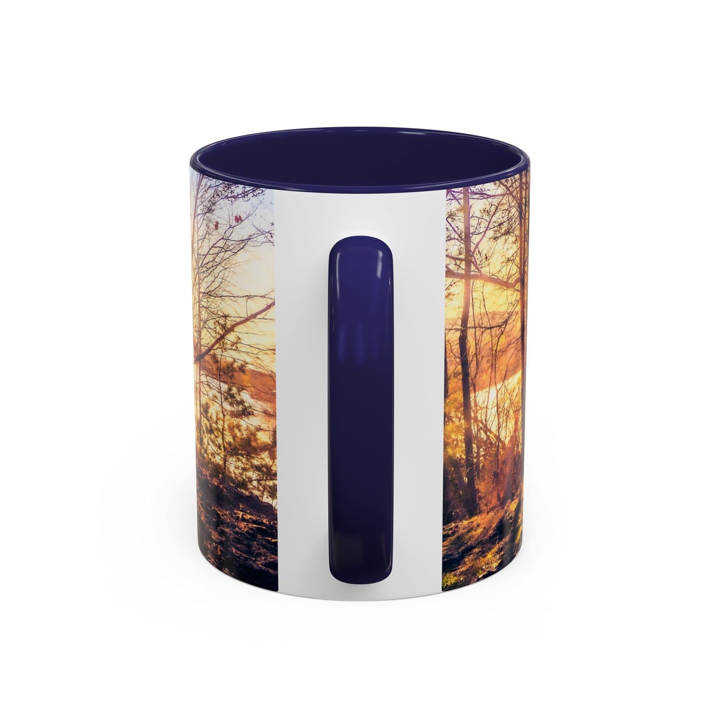 Two Tones, 11oz Ceramic Coffe Mug with Elegant High-Res, Full Color Natural Landscape Image.