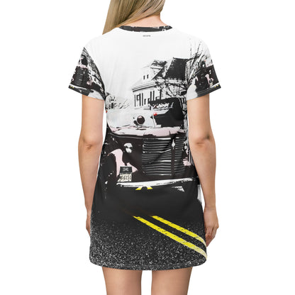 Vintage Fire Truck Dress — Retro Classic Transport