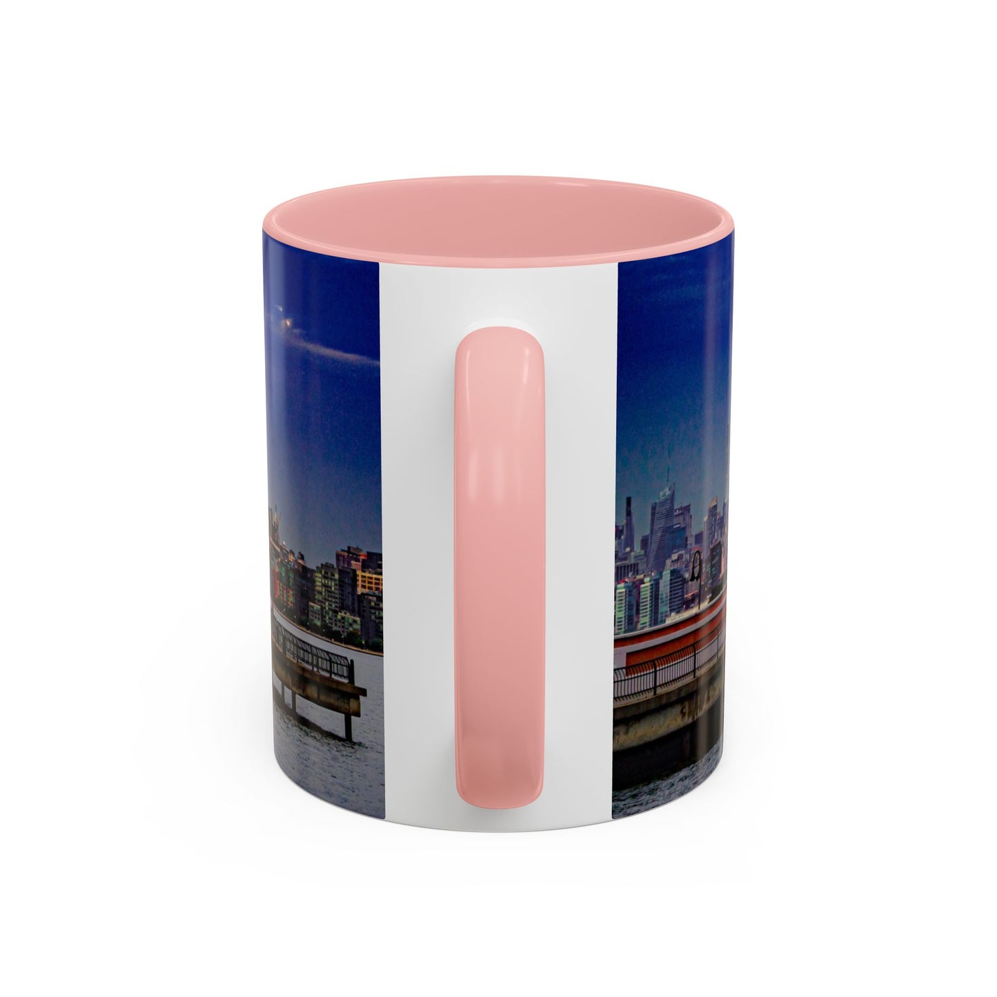 Two Tone 11oz Ceramic, Coffe Mug, Printed with a High-Res Elegant New New York City View Image