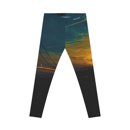 Verrazano Bridge Sunset  Leggings — Scenic Golden Hour