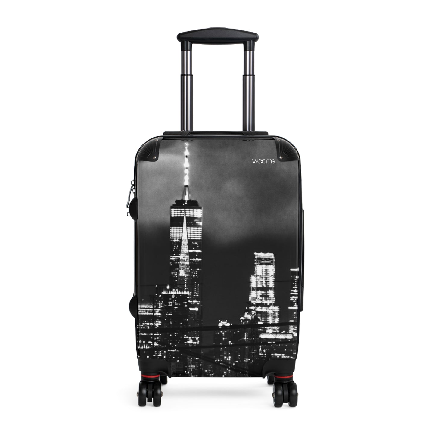 City Skyline Carry-On Suitcase — Black & White New York Travel Luggage