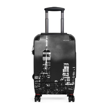 City Skyline Carry-On Suitcase — Black & White New York Travel Luggage