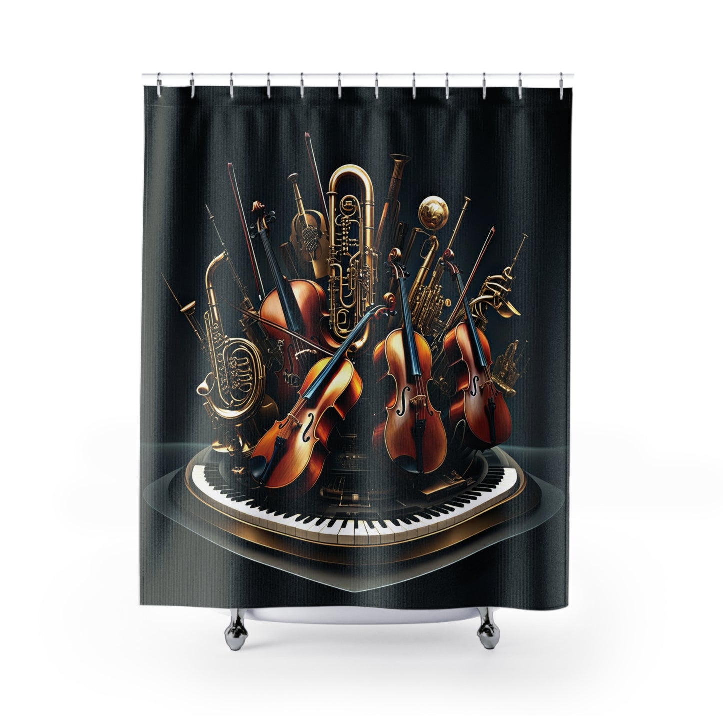 Shower Curtain Printed With Exclusive, High-Res, Full Color Beautiful Image.