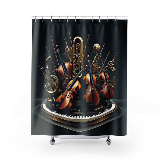 Shower Curtain Printed With Exclusive, High-Res, Full Color Beautiful Image.