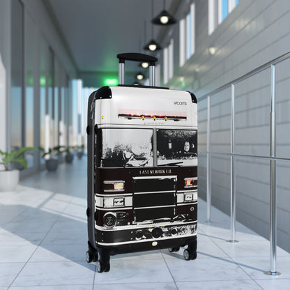 Vintage Fire Truck Carry-On Suitcase — Retro Emergency Vehicle Luggage