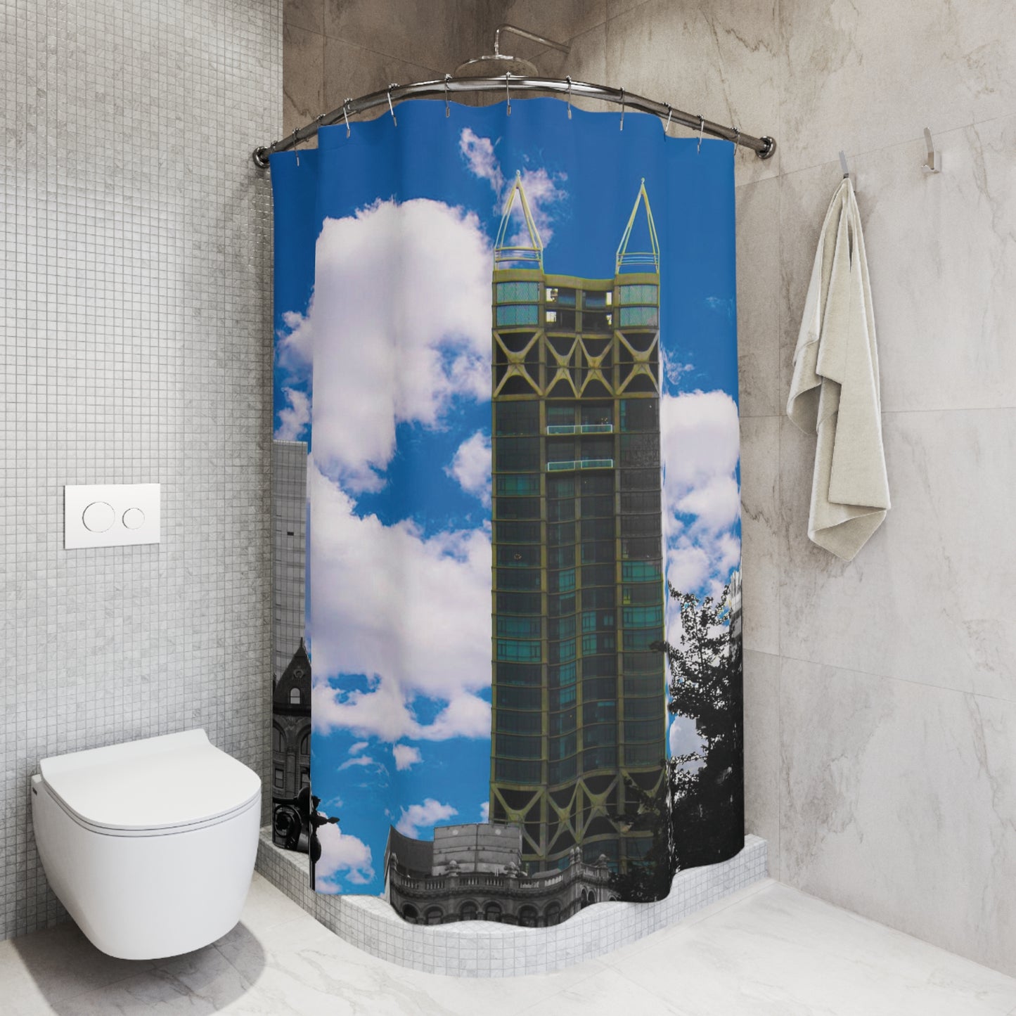 Shower Curtain Printed With Exclusive, High-Res, Full Color Beautiful Image.