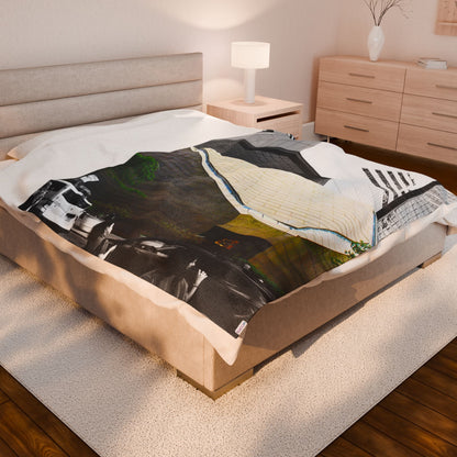 Velveteen Plush Blanket with beautiful car image.
