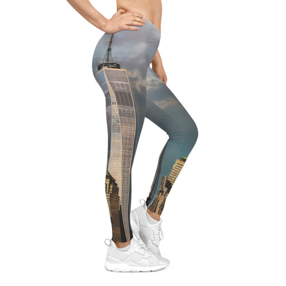 New York Skyline Leggings with One World Trade Center — Women's Casual