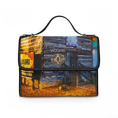 Rustic Cabin Autumn Waterproof Canvas Bag —