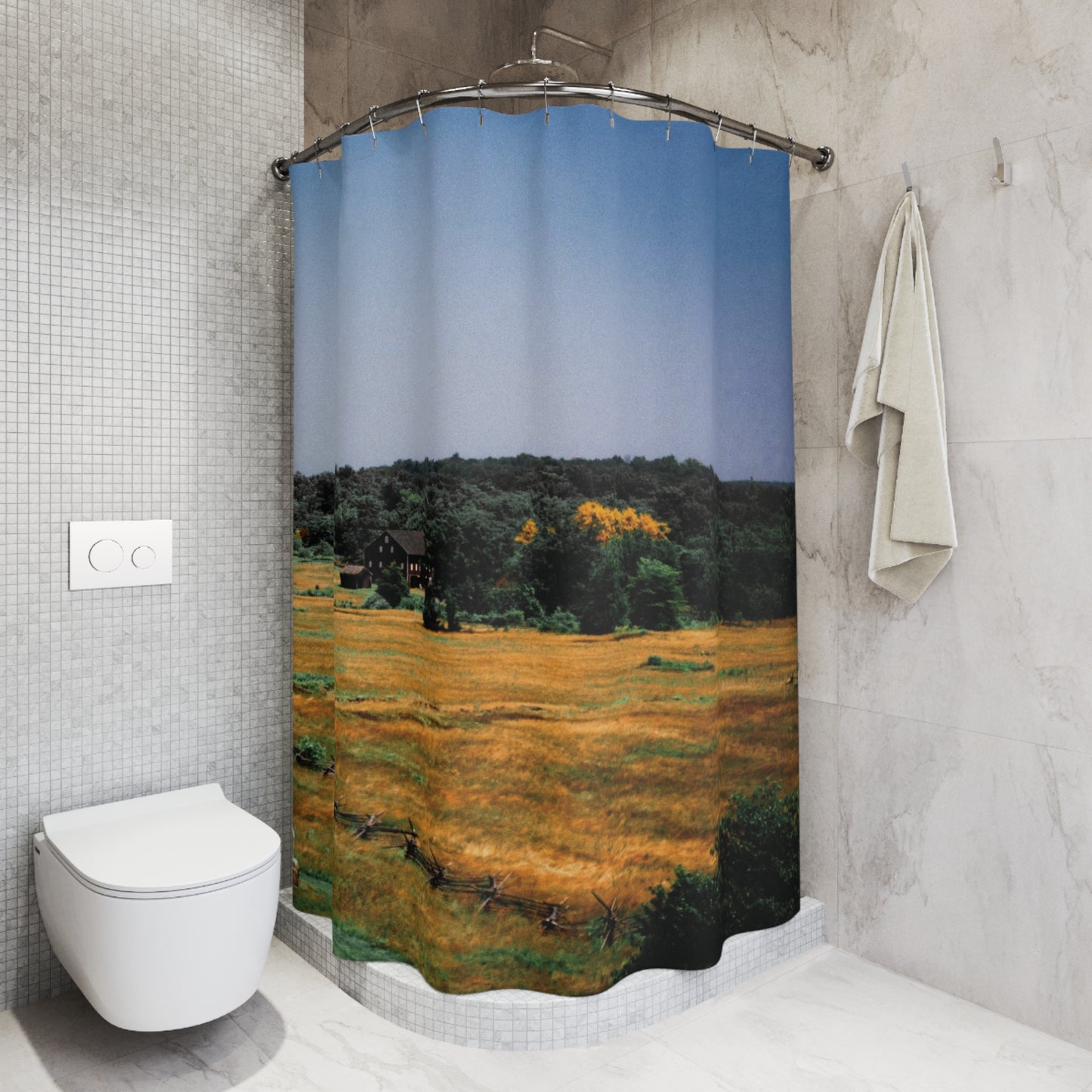 Shower Curtain Printed With Exclusive, High-Res, Full Color Beautiful Image.