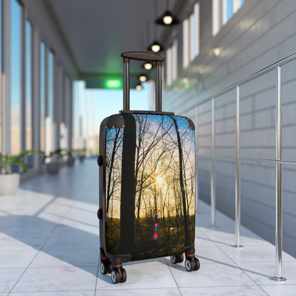 Sunlit Forest Carry-On Suitcase — Scenic Nature Travel Luggage