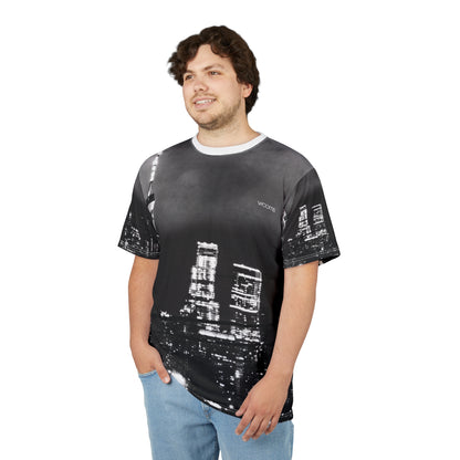 City Nightscape Tee — Black & White Skyline