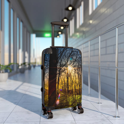 Sunlit Forest Carry-On Suitcase – Nature Landscape Travel Luggage