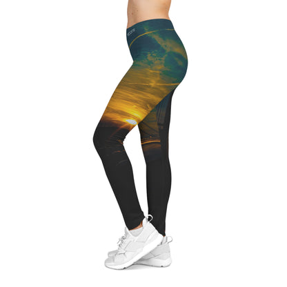 Verrazano Bridge Sunset  Leggings — Scenic Golden Hour