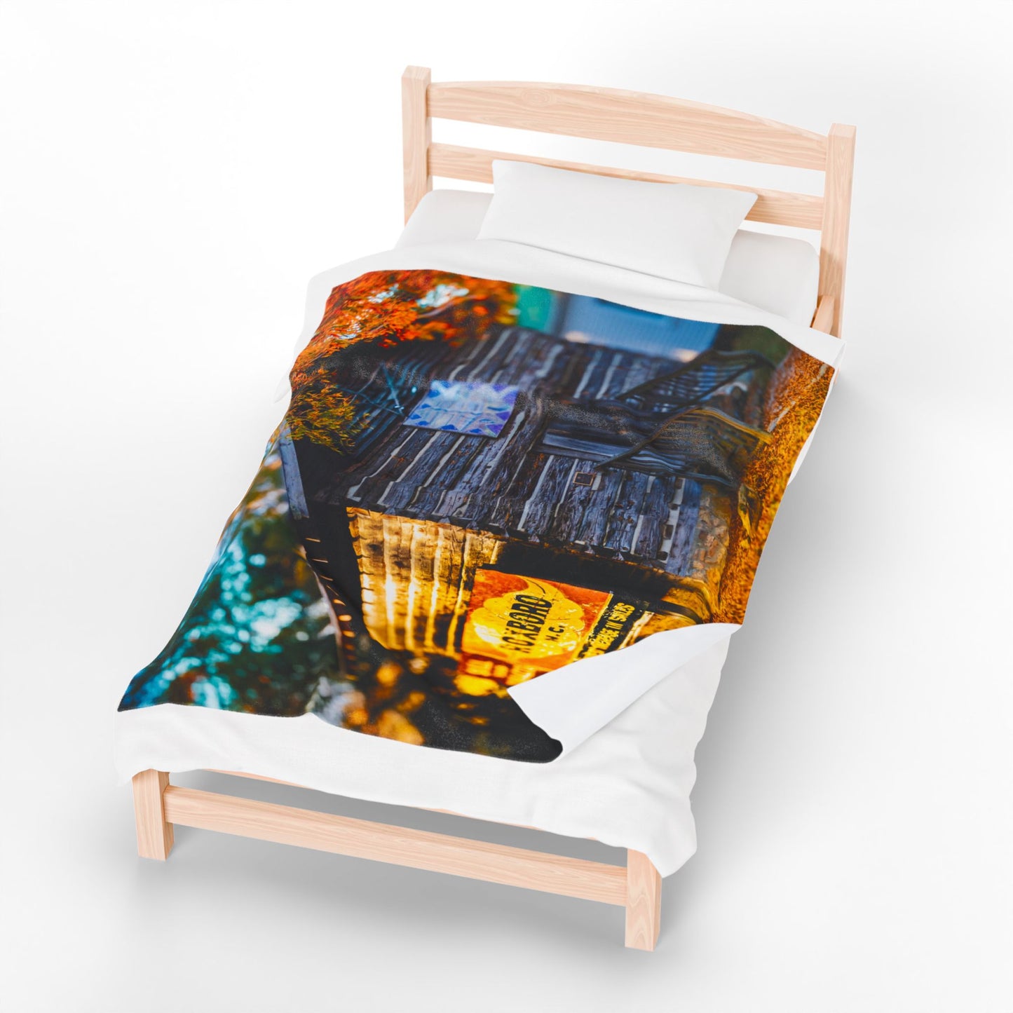 Velveteen Plush Blanket with beautiful car image.