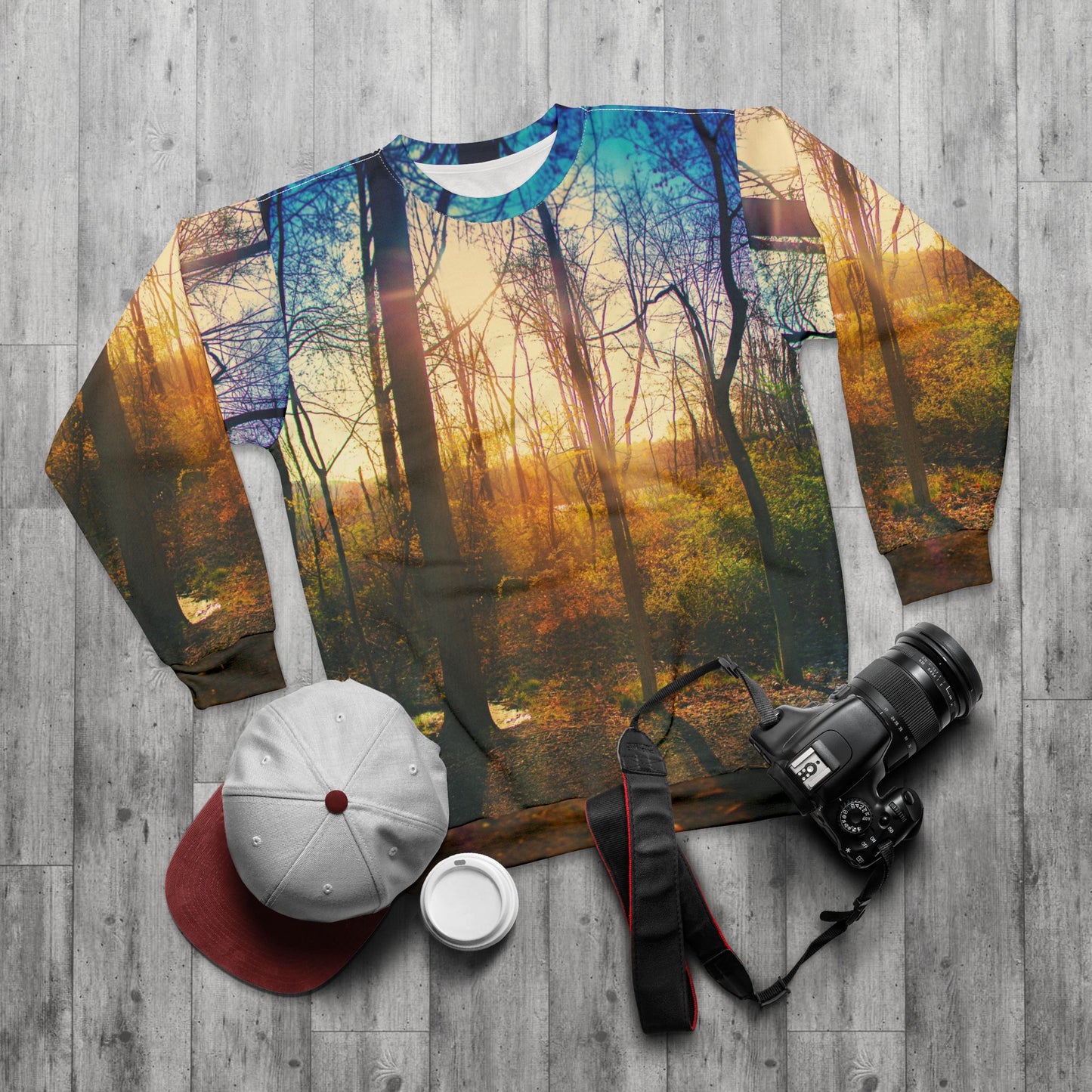 Forest Sunrise Sweatshirt — Woodland Nature Crewneck