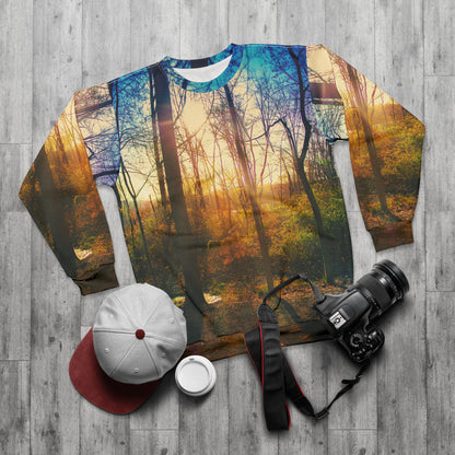Forest Sunrise Sweatshirt — Woodland Nature Crewneck