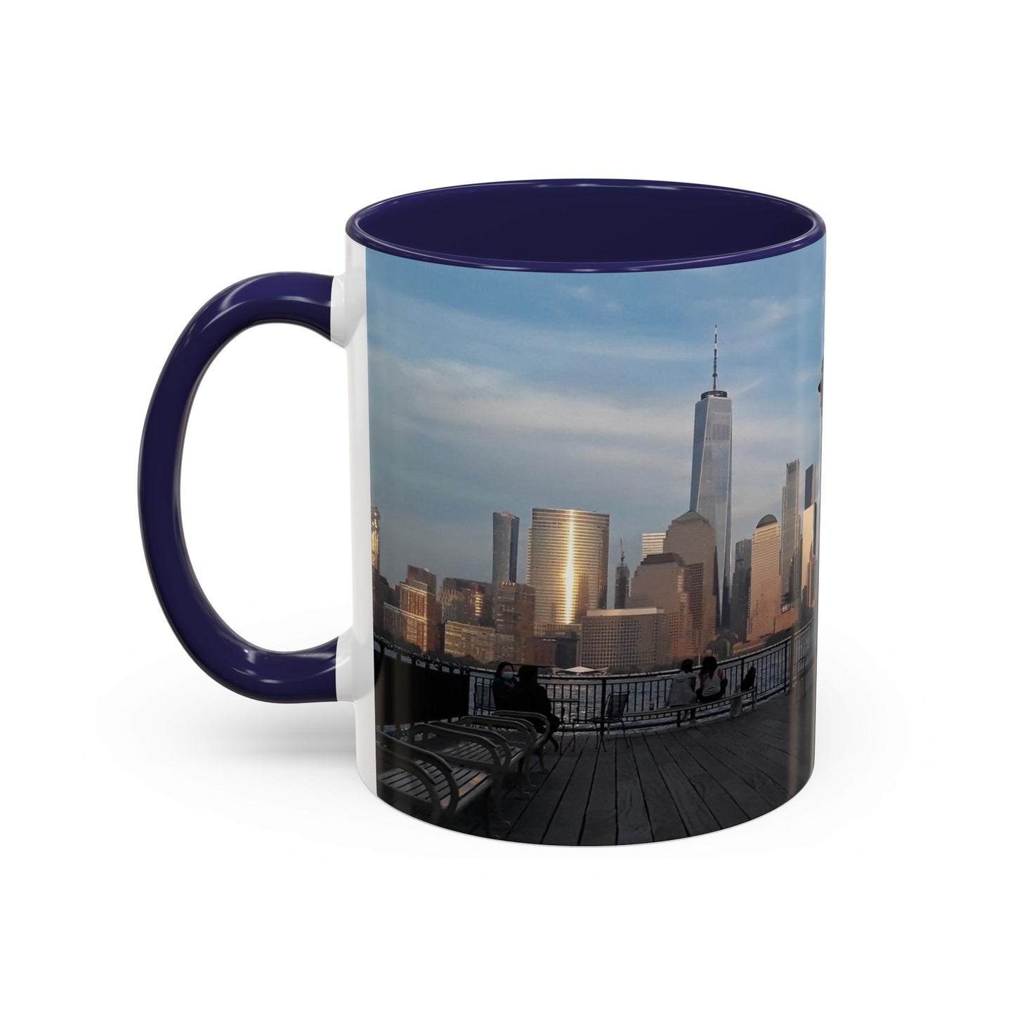 Two Tone Ceramic 11oz. Mug, Printed with a High-Res Image of  New  York City View.