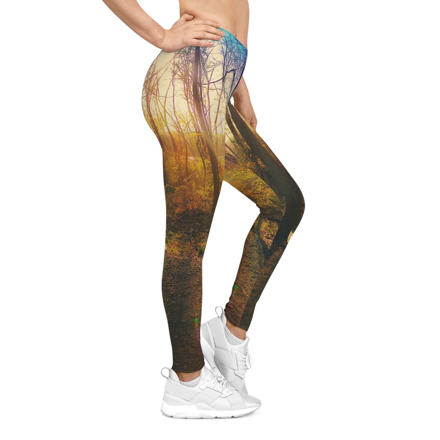 Lakeside Silhouette Premium Leggings– Sunset Treeline Edition