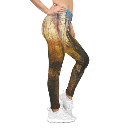 Lakeside Silhouette Premium Leggings– Sunset Treeline Edition