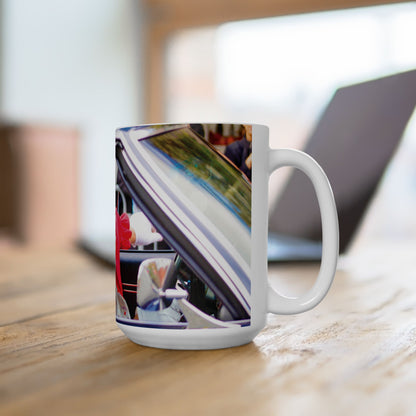 Elegant 15oz Ceramic Coffee Mug printed with a nice clown driver.