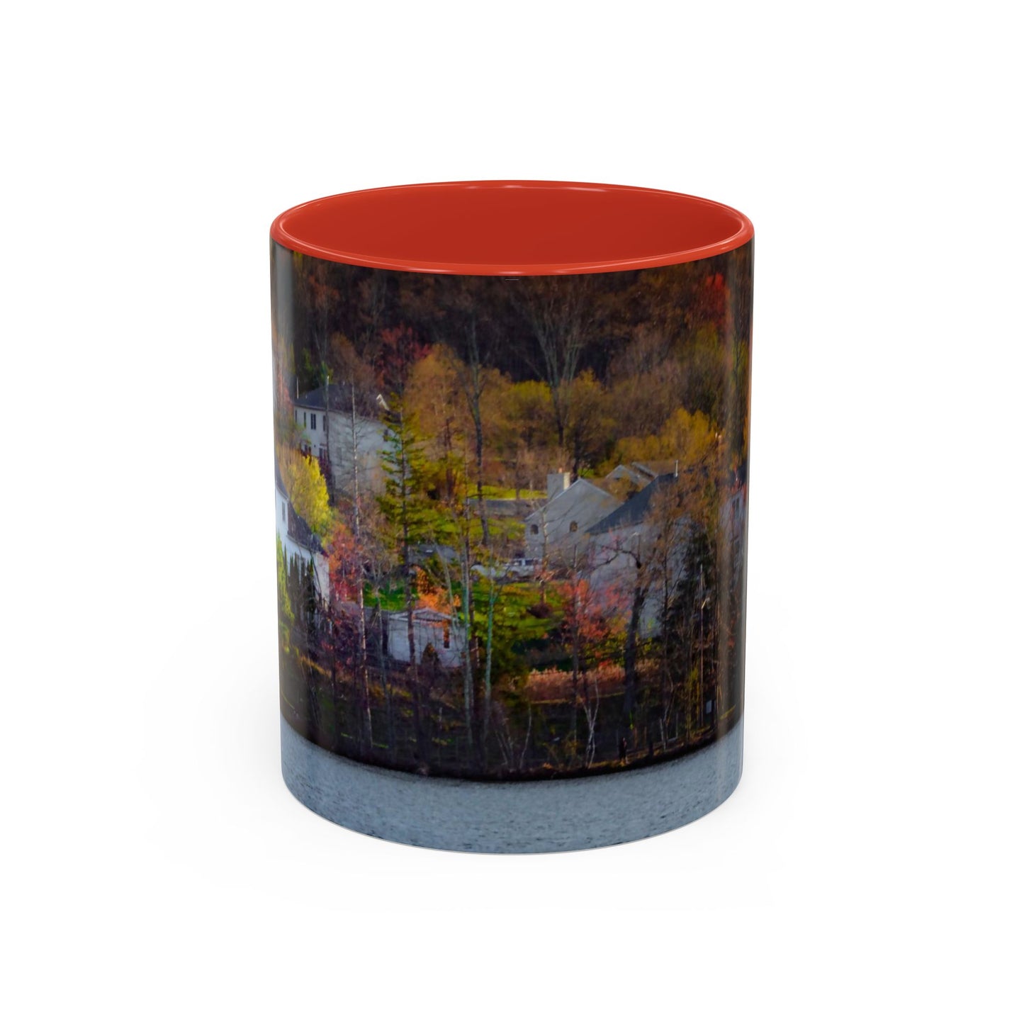 Two Tones, 11oz Ceramic Coffe Mug with Elegant High-Res, Full Color Natural Landscape Image.