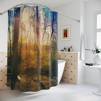 Shower Curtain Printed With Exclusive, High-Res, Full Color Beautiful Image.