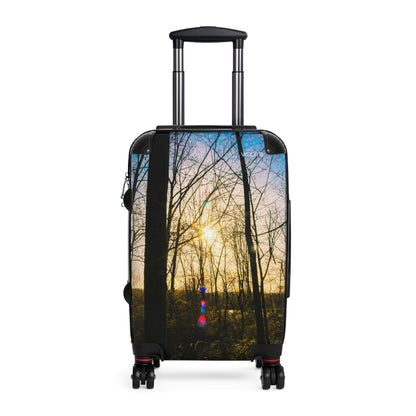 Sunlit Forest Carry-On Suitcase — Scenic Nature Travel Luggage