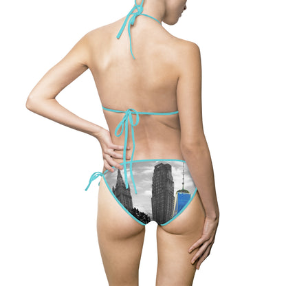 New York Cyty Triangle Bikini — Women’s Tie-Side Swimsuit