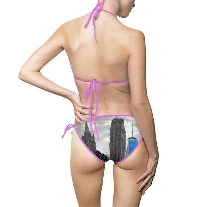 New York Cyty Triangle Bikini — Women’s Tie-Side Swimsuit