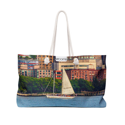 Sailboat Harbor Weekender Bag — Nautical Travel Bag for Beach & Weekend Getaways